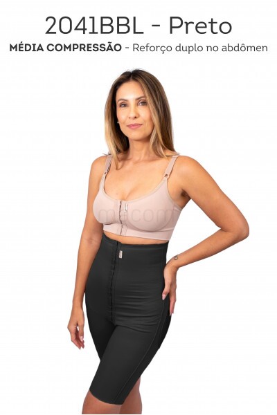 Cinta bermuda com fechamento frontal, lycra leve nas nadegas 2041BBLXPPPESS1